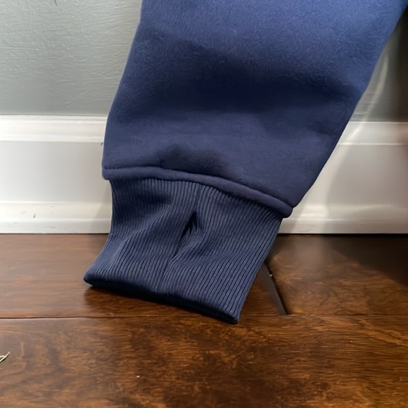 Navy Blue Half Zip Crop Pullover - Picture 7 of 11